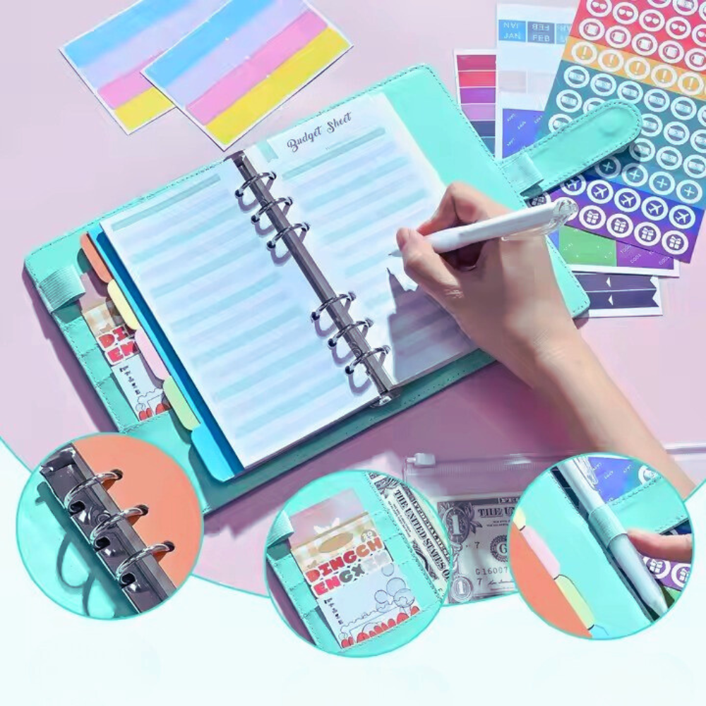 Блокнот-планер для денег бюджета и хранения финансов/для ведения учета дохода формат А6 Голубой - фото 5 Блокнот-планер для денег бюджета и хранения финансов/для ведения учета дохода формат А6 Голубой - фото 5