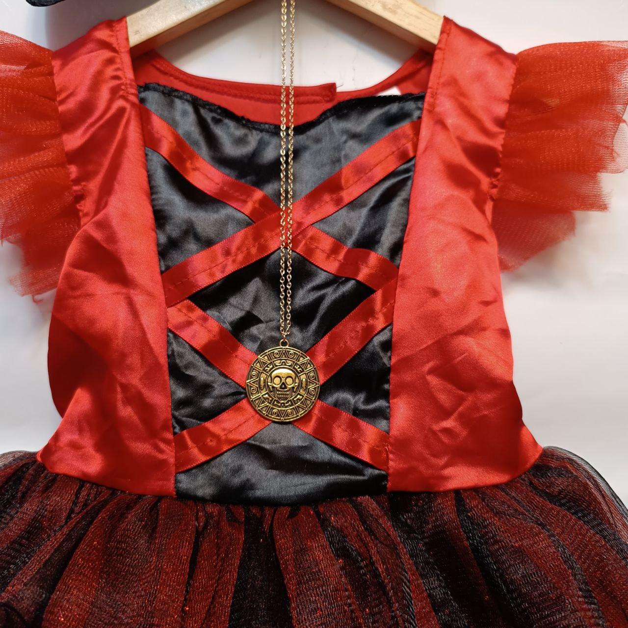 Платье пиратки-разбойницы для девочки с повязкой на голову и глаз на 5-6 лет 120 см (2569610382) - фото 5 Платье пиратки-разбойницы для девочки с повязкой на голову и глаз на 5-6 лет 120 см (2569610382) - фото 5