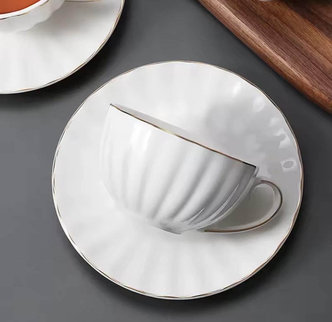 Набор чашек с блюдцами Хрустальная грань 230 мл на 6 персон (90905) - фото 6