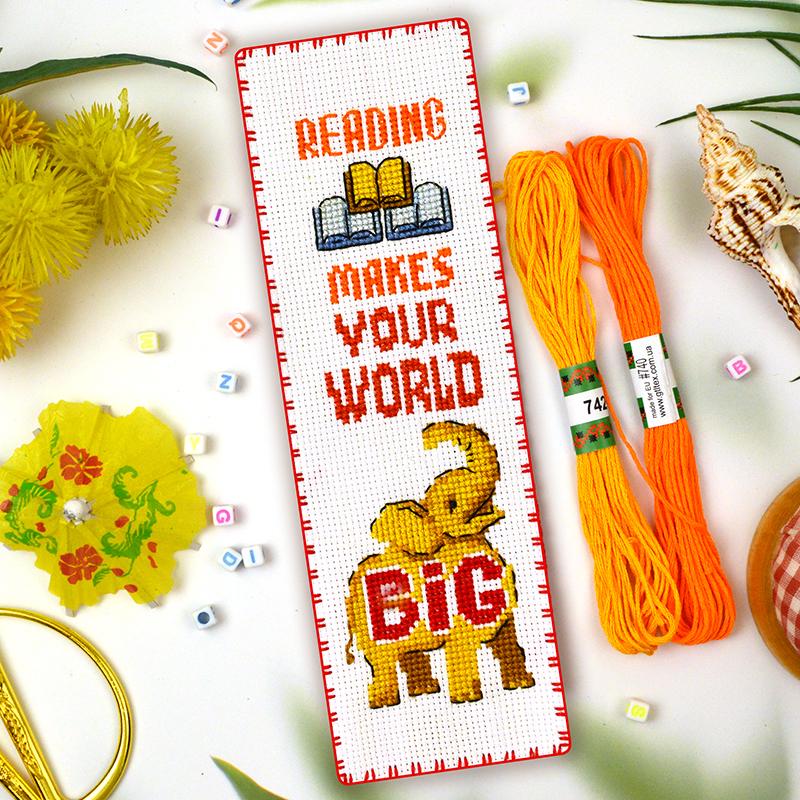 Набор для вышивки закладки Reading Makes Your World Big (980)