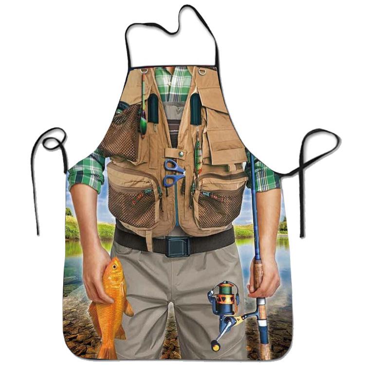 Фартук с приколом для мужчин Рыбак 80x60 см Разноцветный (50199) Фартук с приколом для мужчин Рыбак 80x60 см Разноцветный (50199)