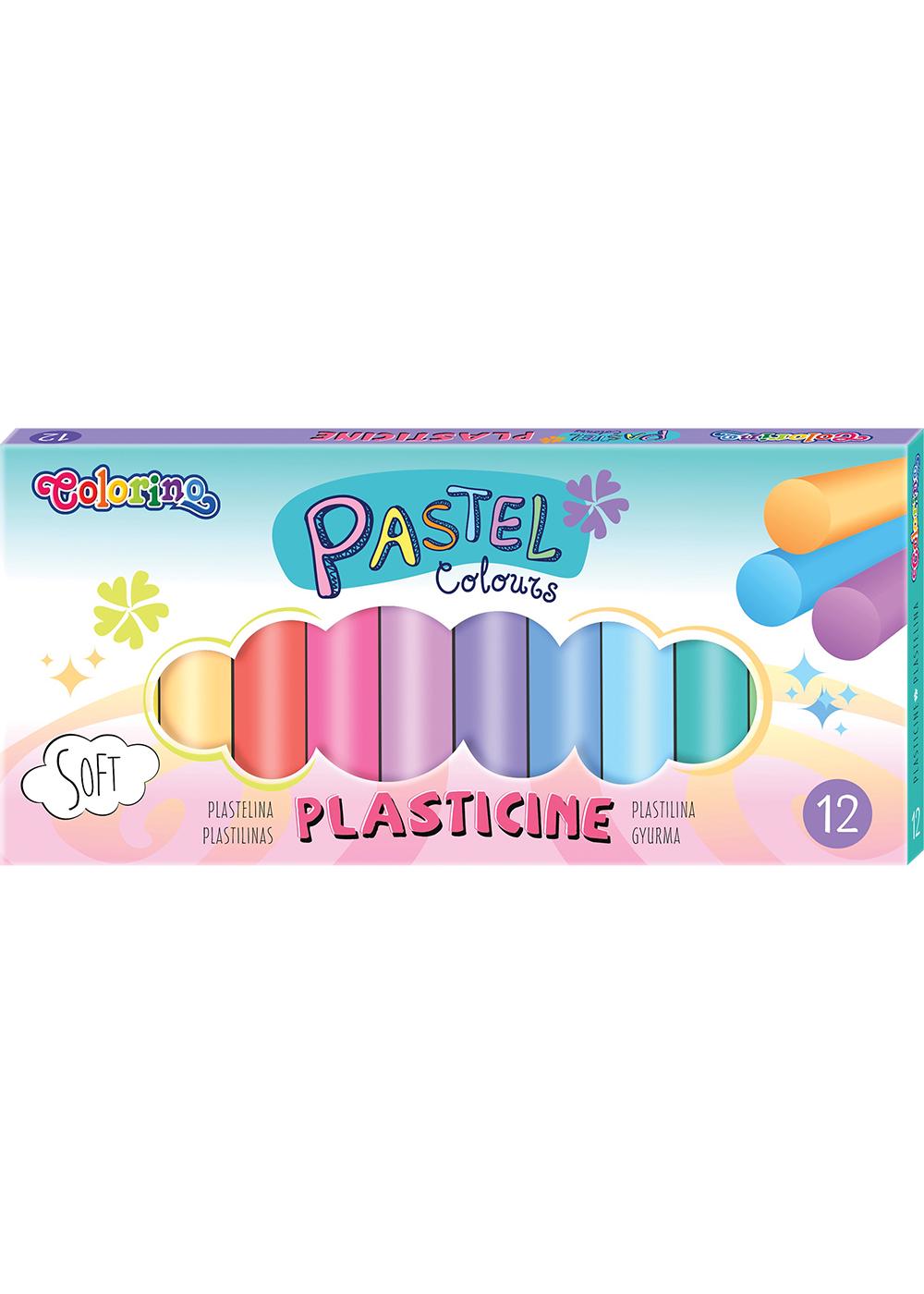 Пластилін Colorino Pastel 12 кольорів 200 г (87805PTR)