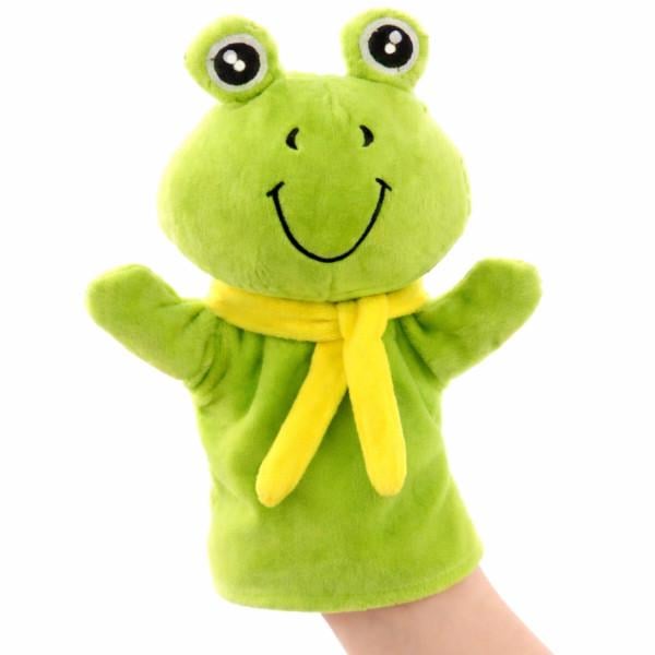 Игрушка на руку Baby Team для кукольного театра Лягушка с шарфом 28 см Зеленый (31424670)
