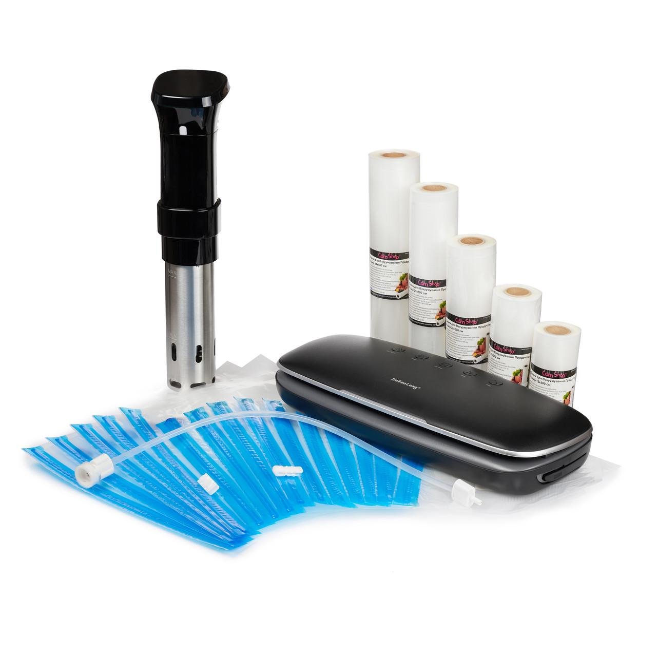 Набор вакууматор з су-рулонами 5 шт. и пакетами 15 шт. Черный (JP03B)