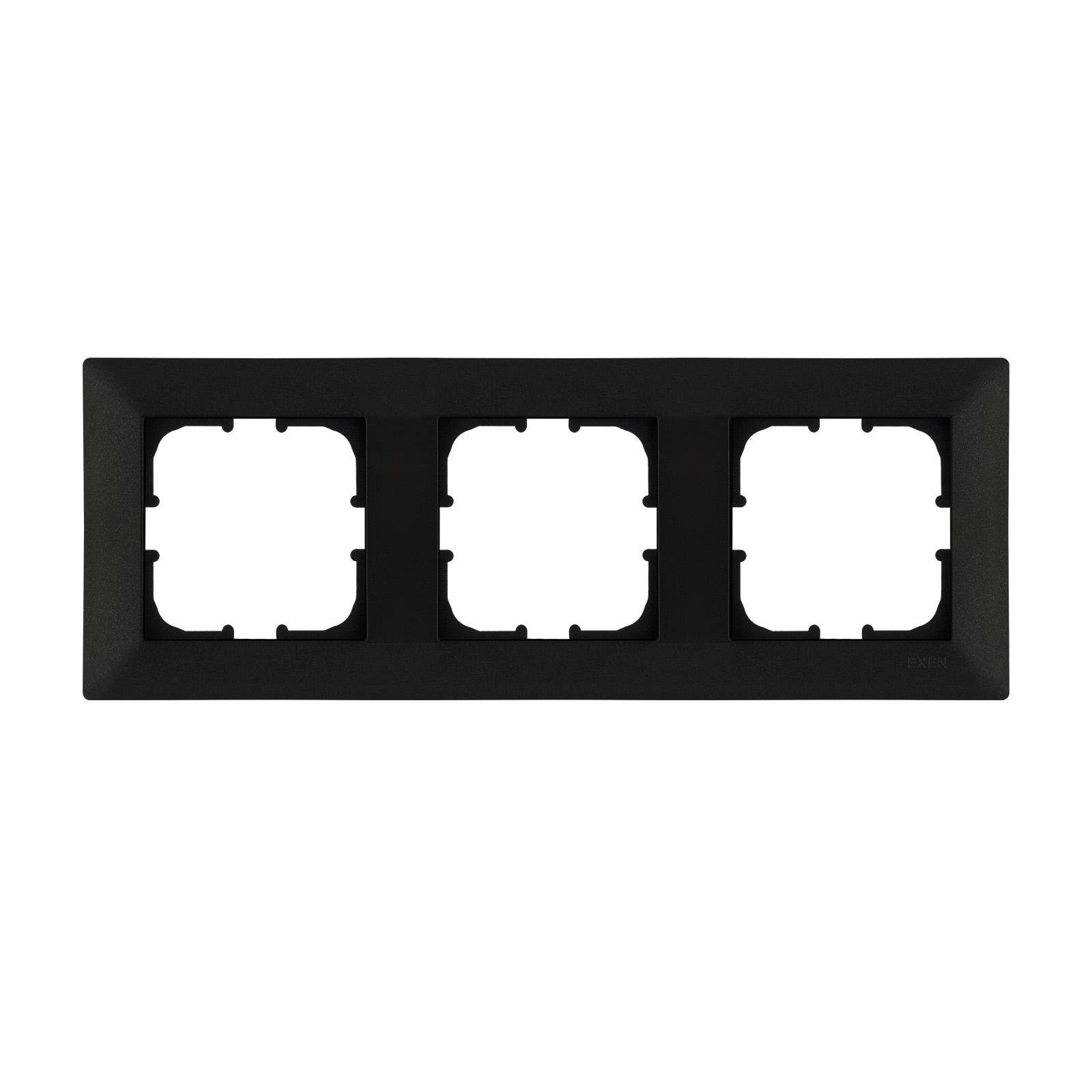 Рамка на 3 секции EXEN Odak Черный Рамка на 3 секции EXEN Odak Черный