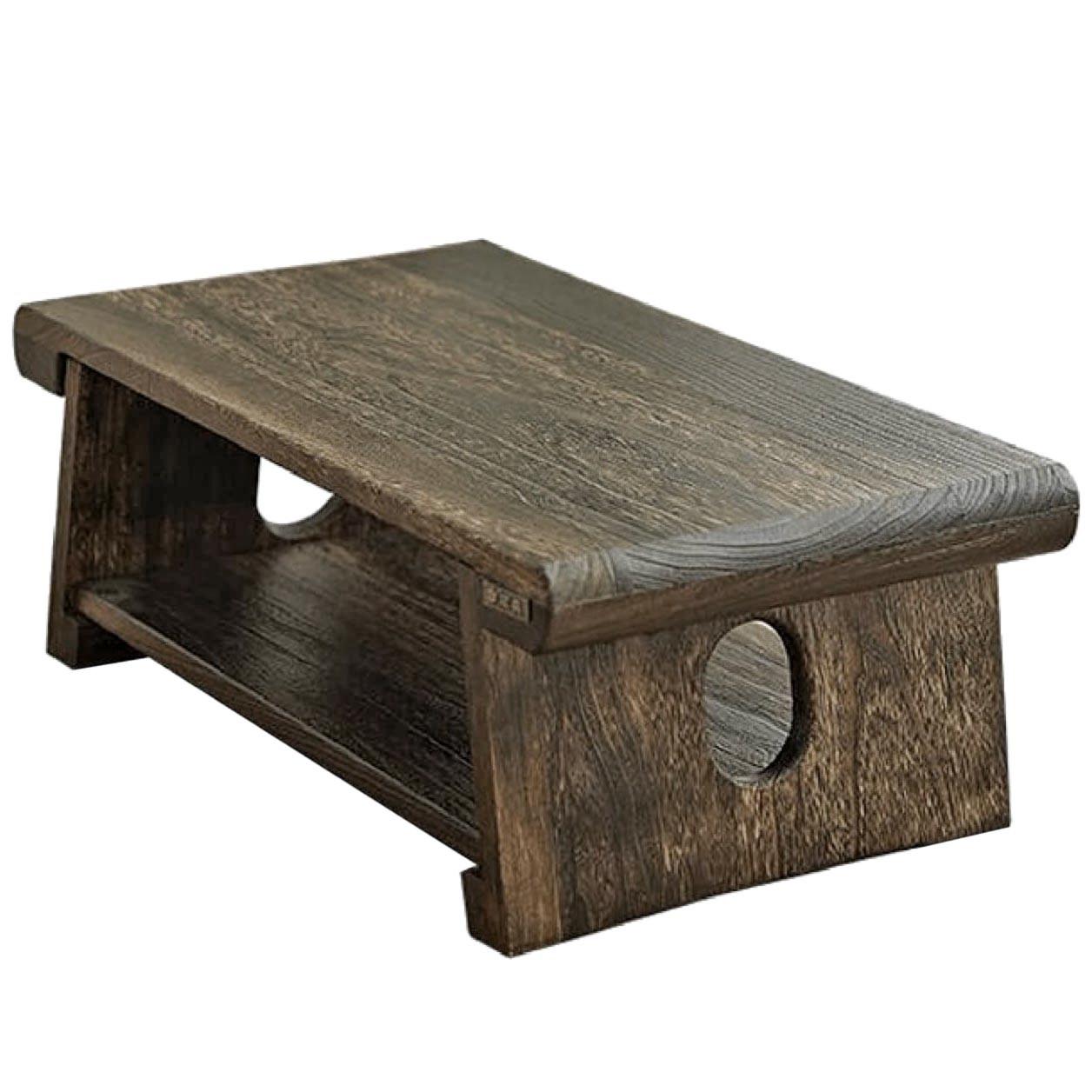 Столик для медитації з дерева Балера 70х35х28 см Сепія (МДТ-7035280908)