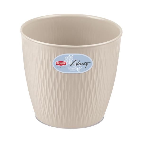 Вазон круглый Stefanplast Liberty 30х27 см Светло-бежевый (87308)