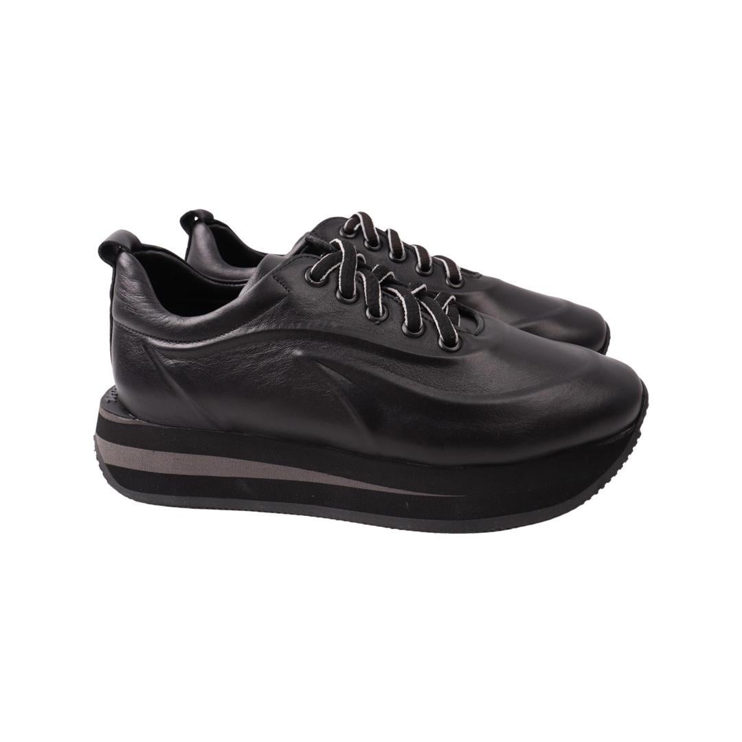 Кроссовки женские Aquamarin из кожи р. 39 Черный (2017-21DTC)