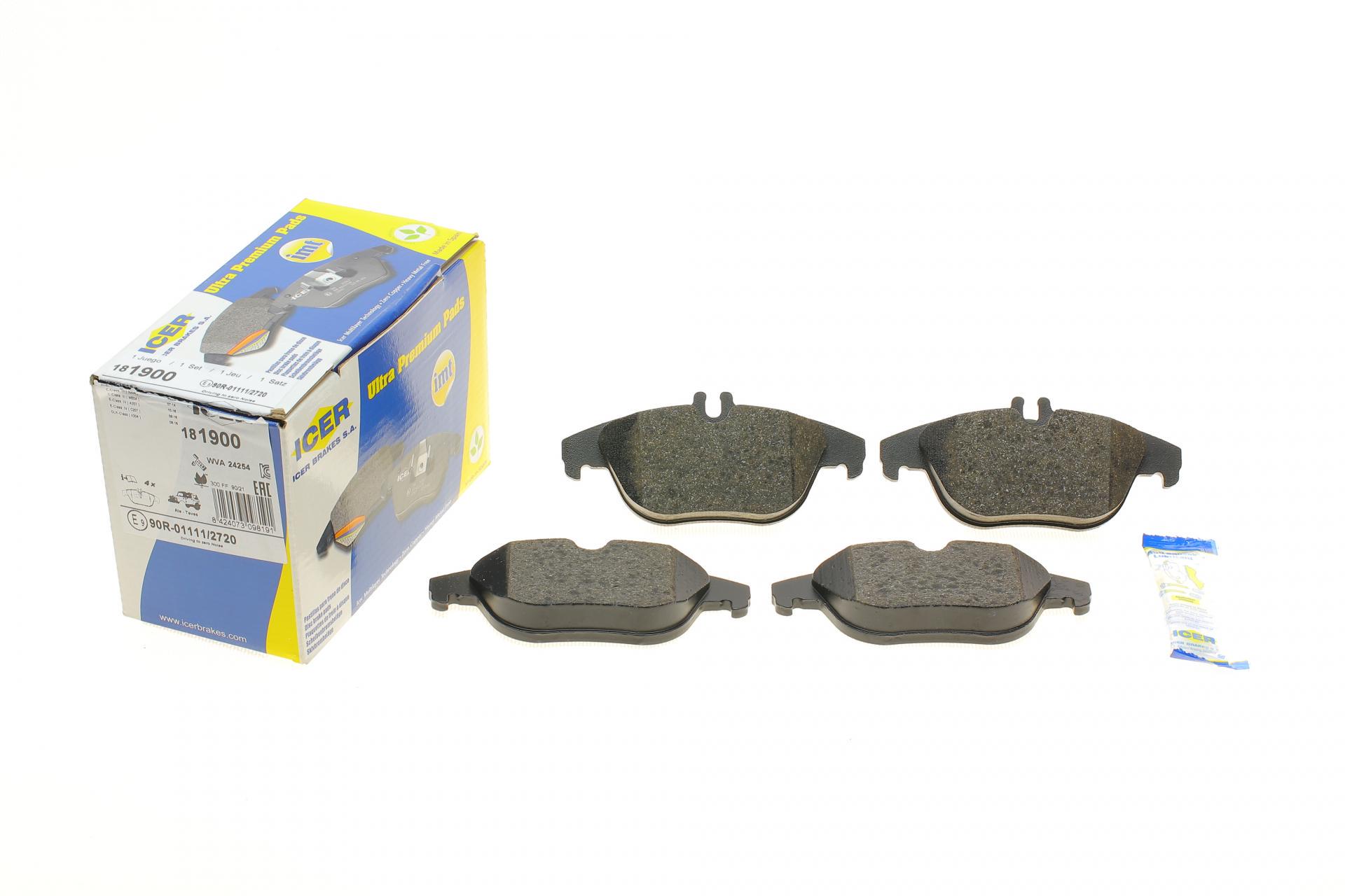 Колодки тормозные задние MB C-class W204/C204 07-14/E-class C207/A207 09-16/GLK X204 08-15 181900 ICER