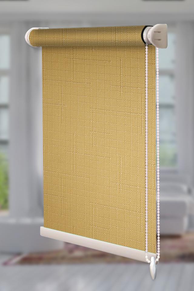 Рулонная штора Лен открытого типа 40х210 см Светло-желтый (Len-RSS-01-2593)