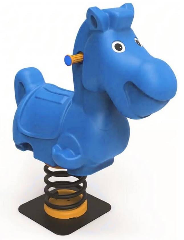 Качели на пружине Exit Toys Лошадка из литого пластика Синий