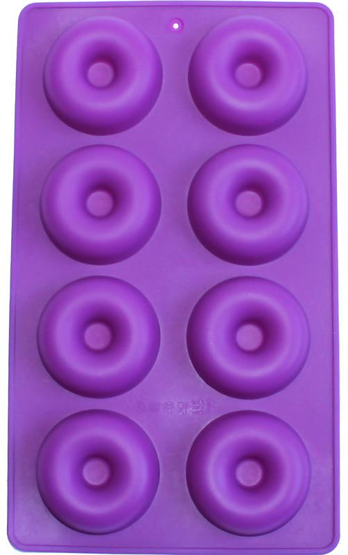 Форма силиконовая Hauser 8 пончиков Ø 6 см для выпечки и заморозки (H-186)