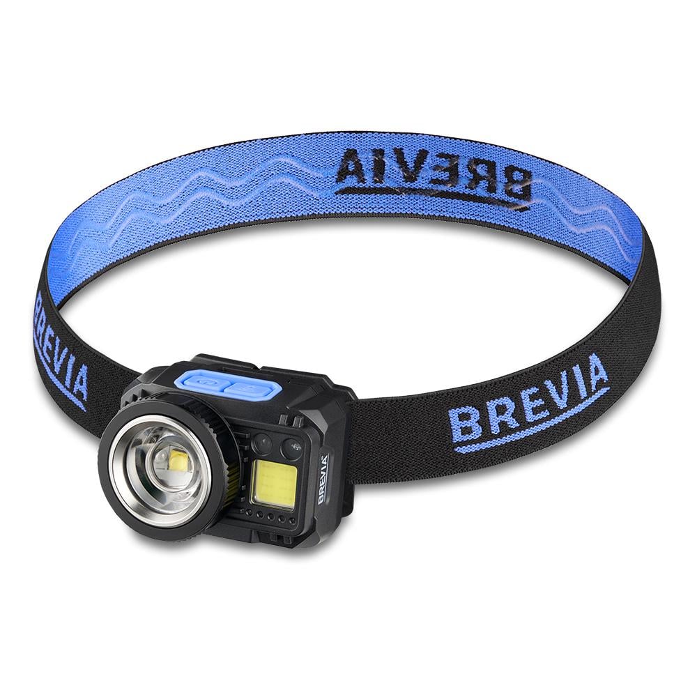 Ліхтар налобний Brevia 500Lm 3W CREE XPG+COB 1200 mAh 3xAAA Zoom з сенсором Білий/Червоний (14400ERBX1)