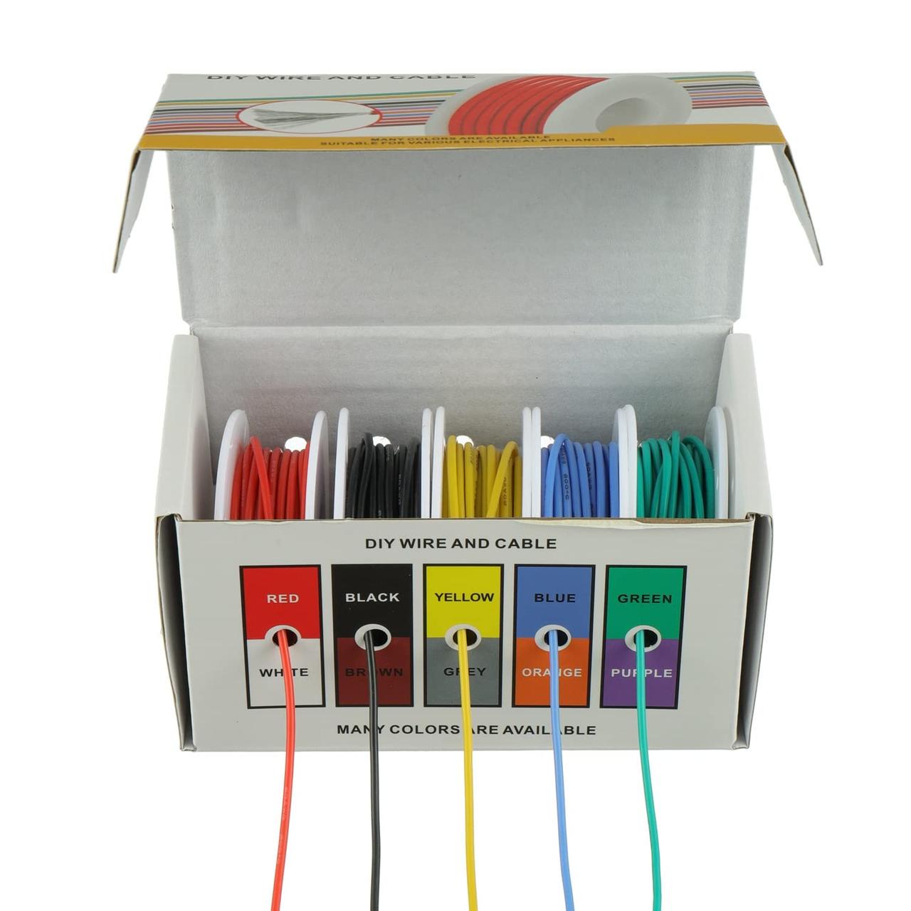 Набір монтажного дроту HandsKit 24AWG-FW у силіконовій ізоляції 0,2 мм2x10 м Різнокольоровий (2379180575) - фото 2