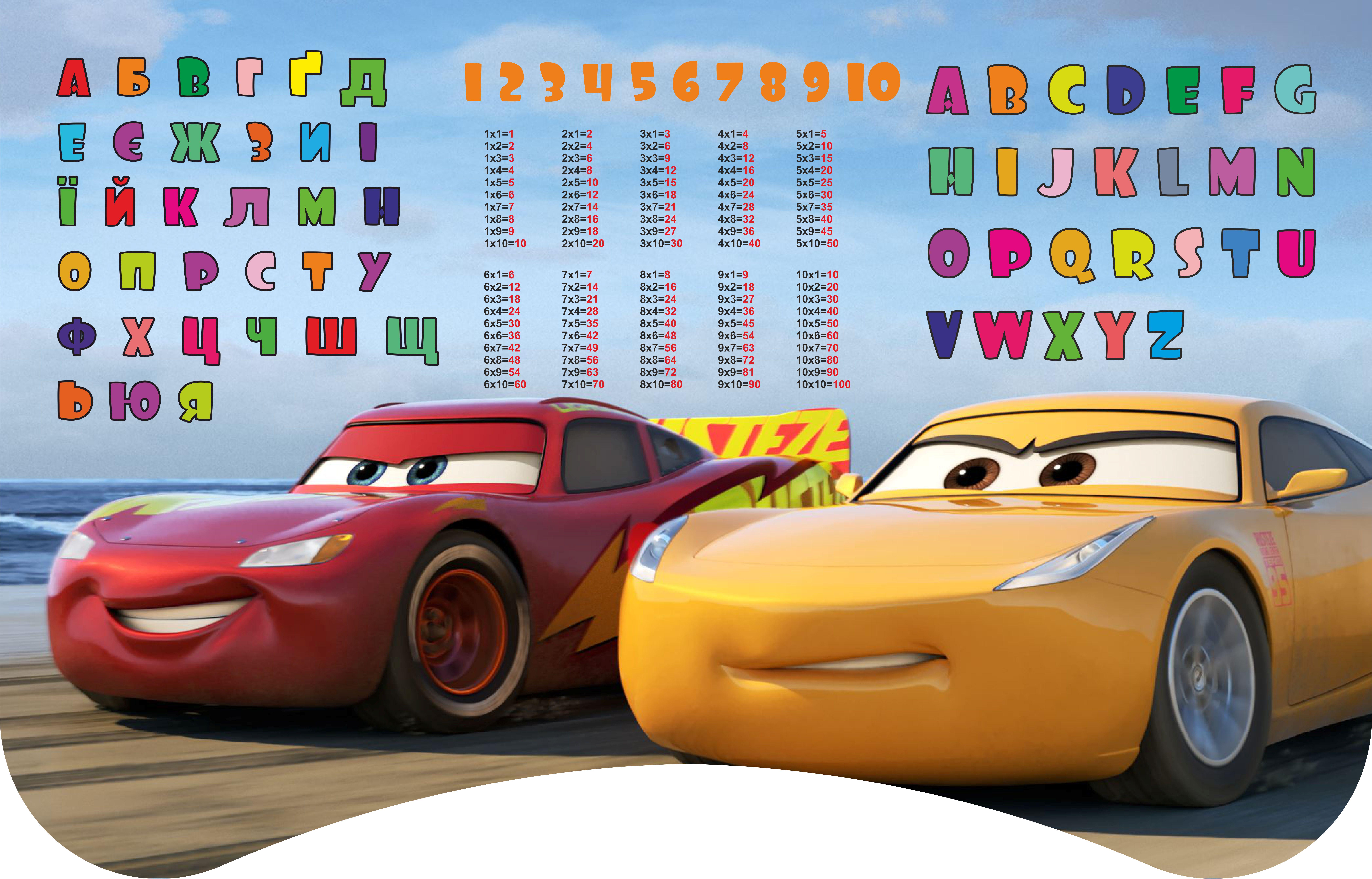 Комплект парта и стул-трансформеры Тачки от 3 лет Голубой (020) - фото 2 Комплект парта и стул-трансформеры Тачки от 3 лет Голубой (020) - фото 2