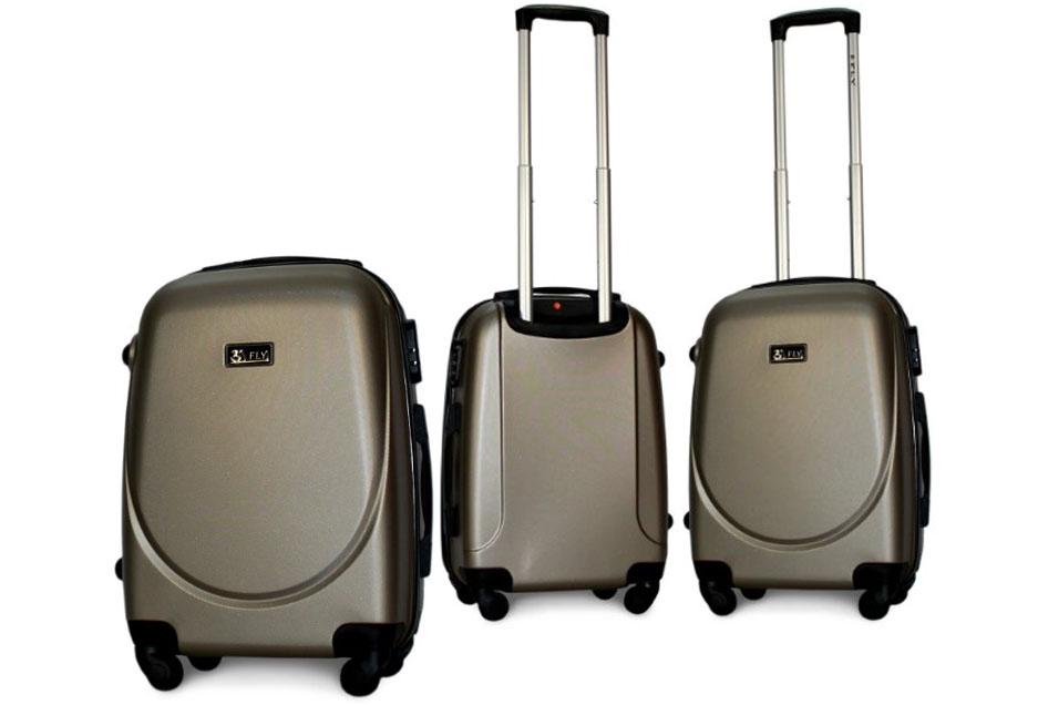 Валіза пластикова Fly 310 S на 4 колесах Бежевий (CEKRBFL310SM4BEE) - фото 4