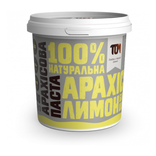 Арахісова паста ТОМ з маком білим шоколадом та лимоном 500 г