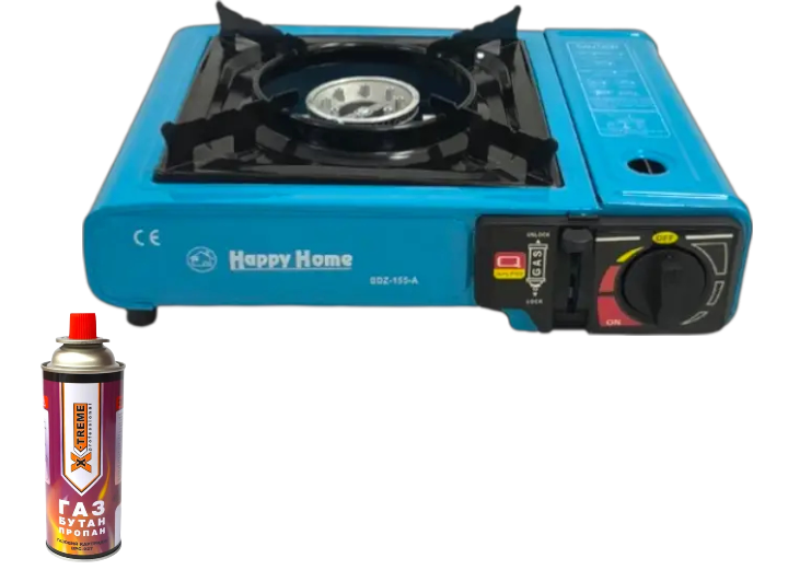 Плита газовая портативная BDZ-155A Happy Home/газовый баллон 1 шт. 220 г
