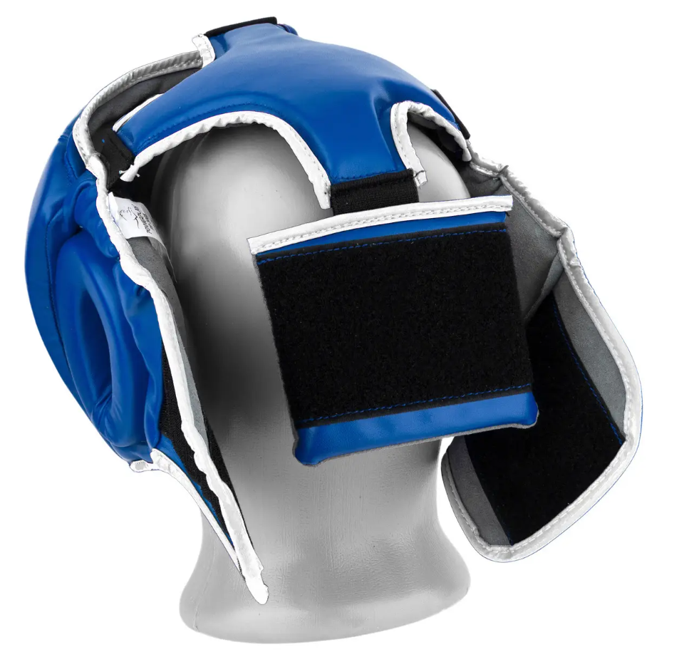 Боксерський шолом тренувальний PowerPlay M Синьо-білий (3068) - фото 5