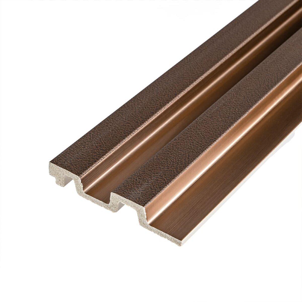 Реечная панель PS под кожу из 2900х120х20 мм Коричневый/Бронзовый (SW-00002147)