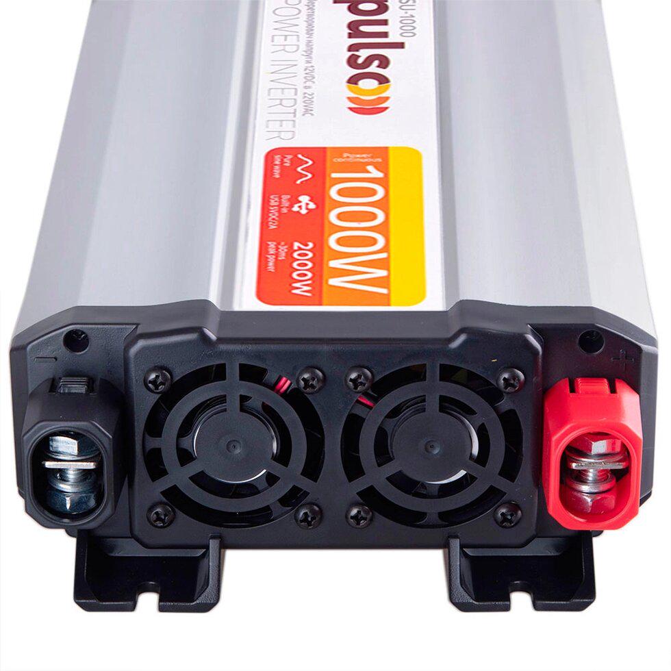 Автомобільний інвертор PULSO ISU-1000 12V-220V/1000W/USB-5VDC2.0A правильна синусоїда/клеми (ISU-1000) - фото 2 Автомобільний інвертор PULSO ISU-1000 12V-220V/1000W/USB-5VDC2.0A правильна синусоїда/клеми (ISU-1000) - фото 2