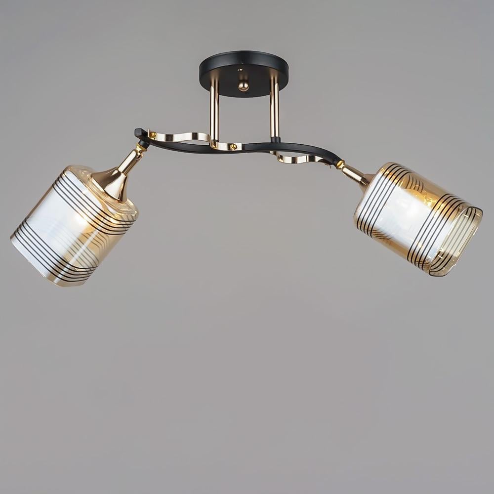Люстра потолочная Light House SRS-19504/2 BK+FGD Черный/Золотой