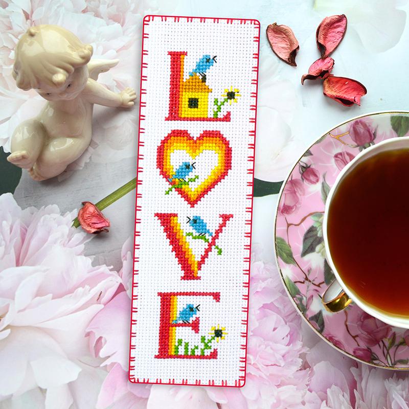 Набор для вышивки закладки Love Birds (941) Набор для вышивки закладки Love Birds (941)