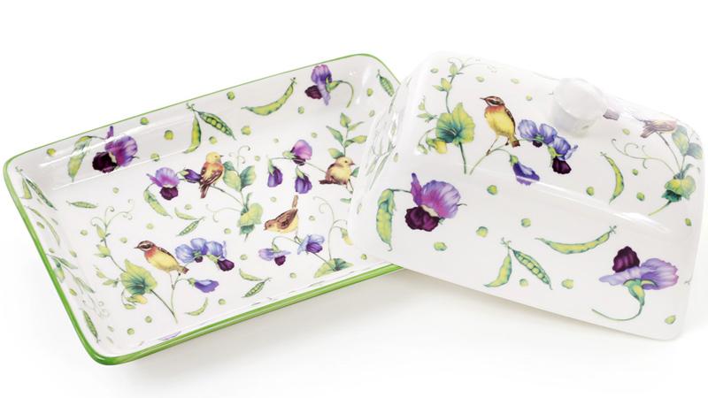 Масленка фарфоровая Кантри 18х12,5х8 см (BD-940-111) - фото 2 Масленка фарфоровая Кантри 18х12,5х8 см (BD-940-111) - фото 2