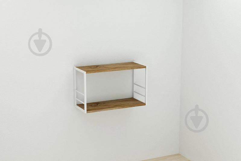 Книжная полка универсальная Ferrum-decor Стим 1 38x63x26 белый ДСП Дуб Таверна 16мм (XK00027)