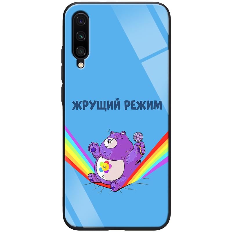 TPU + Glass чохол ForFun для Xiaomi Mi A3 (CC9e) жеруть режим/Синій