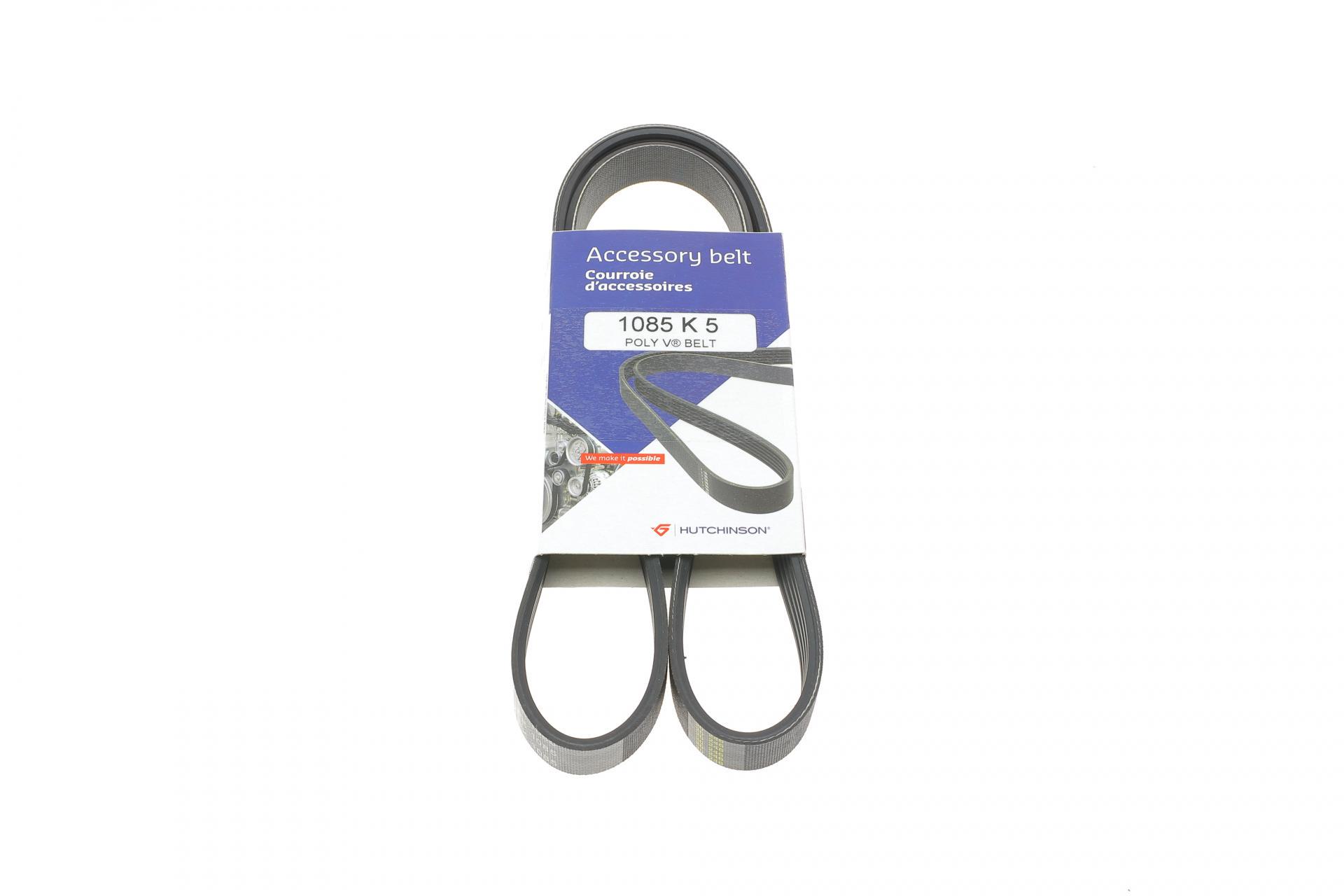 Ремень генератора HUTCHINSON для Fiat Ducato 2.5 D 94-02 (5PK1085 1085 K 5)