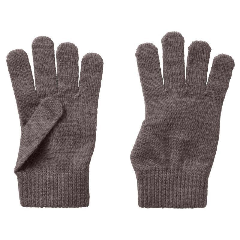 Дитячі демісезонні в'язані рукавички для дівчаток Name It One Size 2-6 р. Коричневий (25091727)