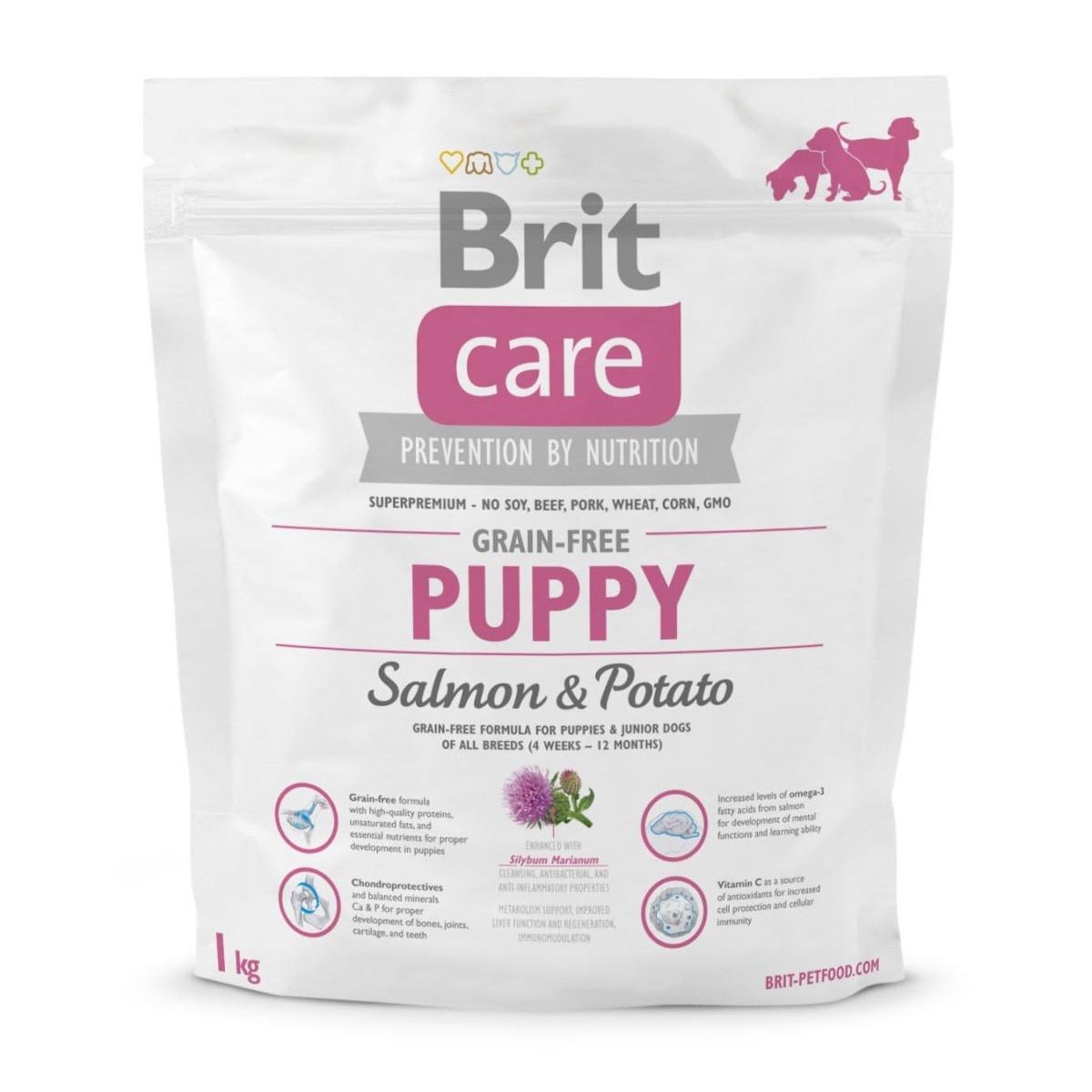 Корм сухой Brit Care GF Puppy Salmon&Potato для щенков 1 кг (8595602510078)