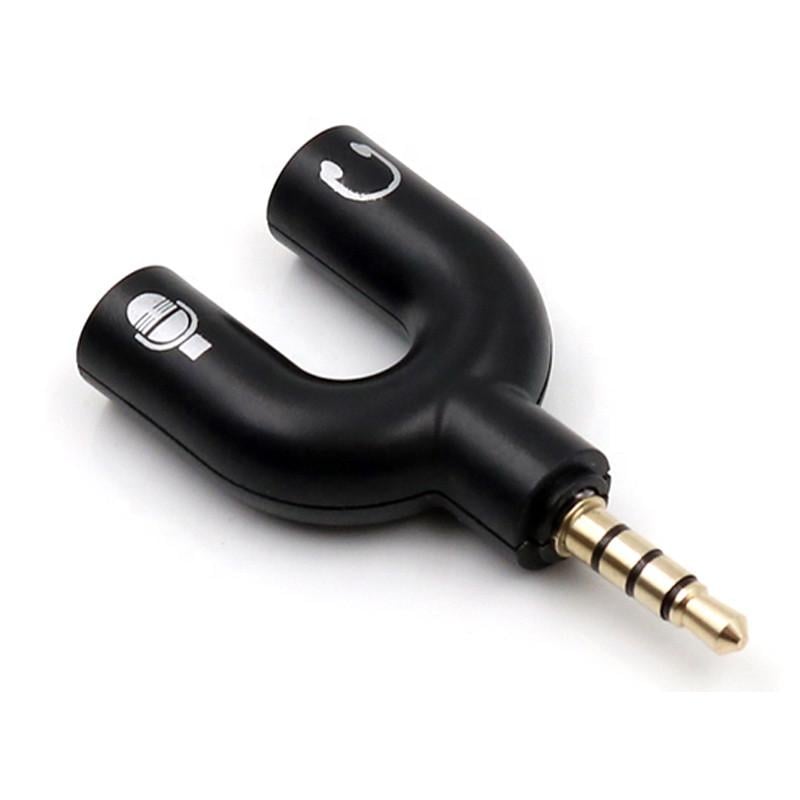Разветвитель для наушников и микрофона Y-Type 3,5 мм Jack 3-pin на 4-pin аудиоадаптер сплиттер - фото 3