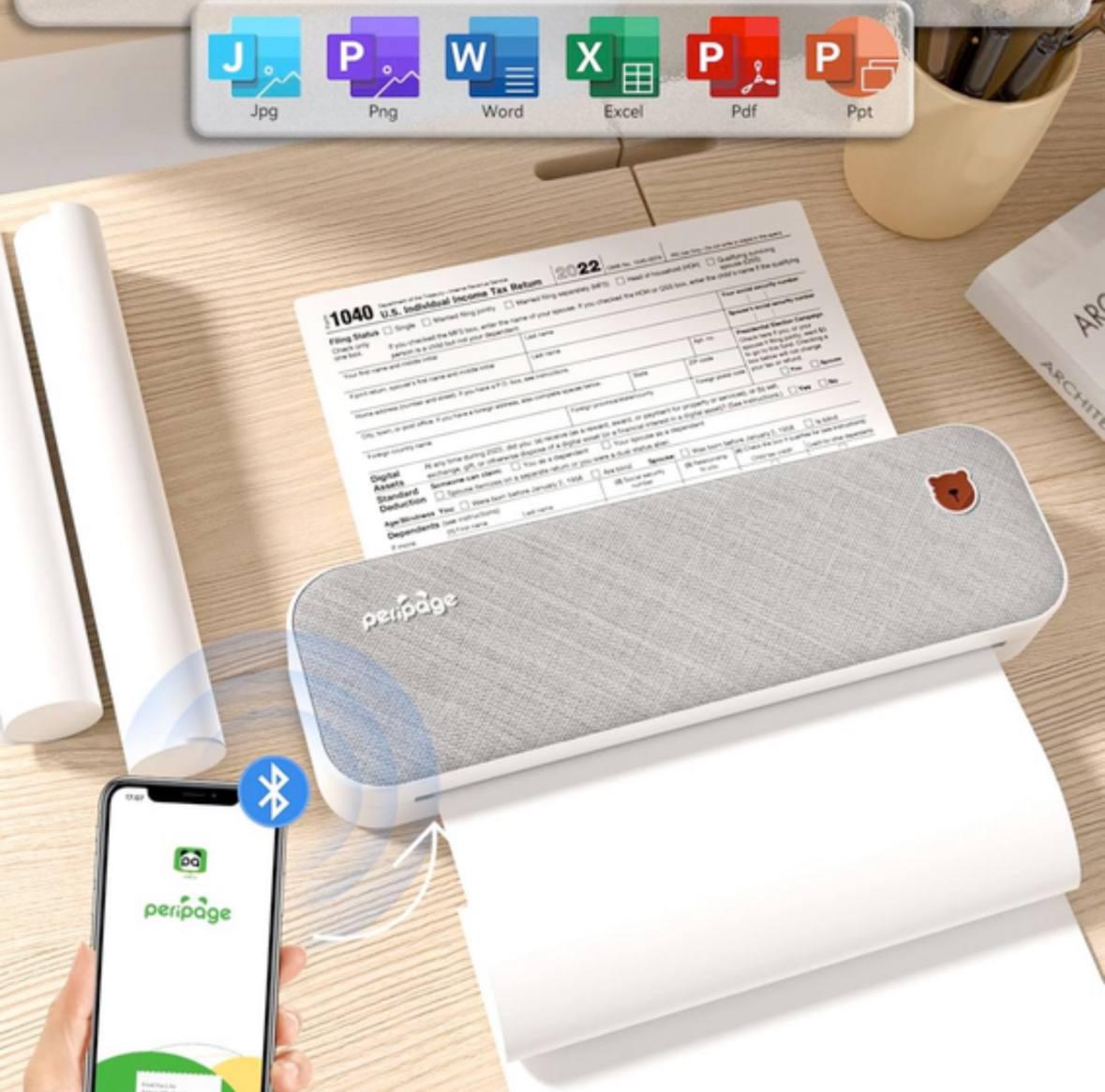 Термопринтер PeriPage A40 Bluetooth 2600 mAh для тату/эскизов/документов - фото 4 Термопринтер PeriPage A40 Bluetooth 2600 mAh для тату/эскизов/документов - фото 4