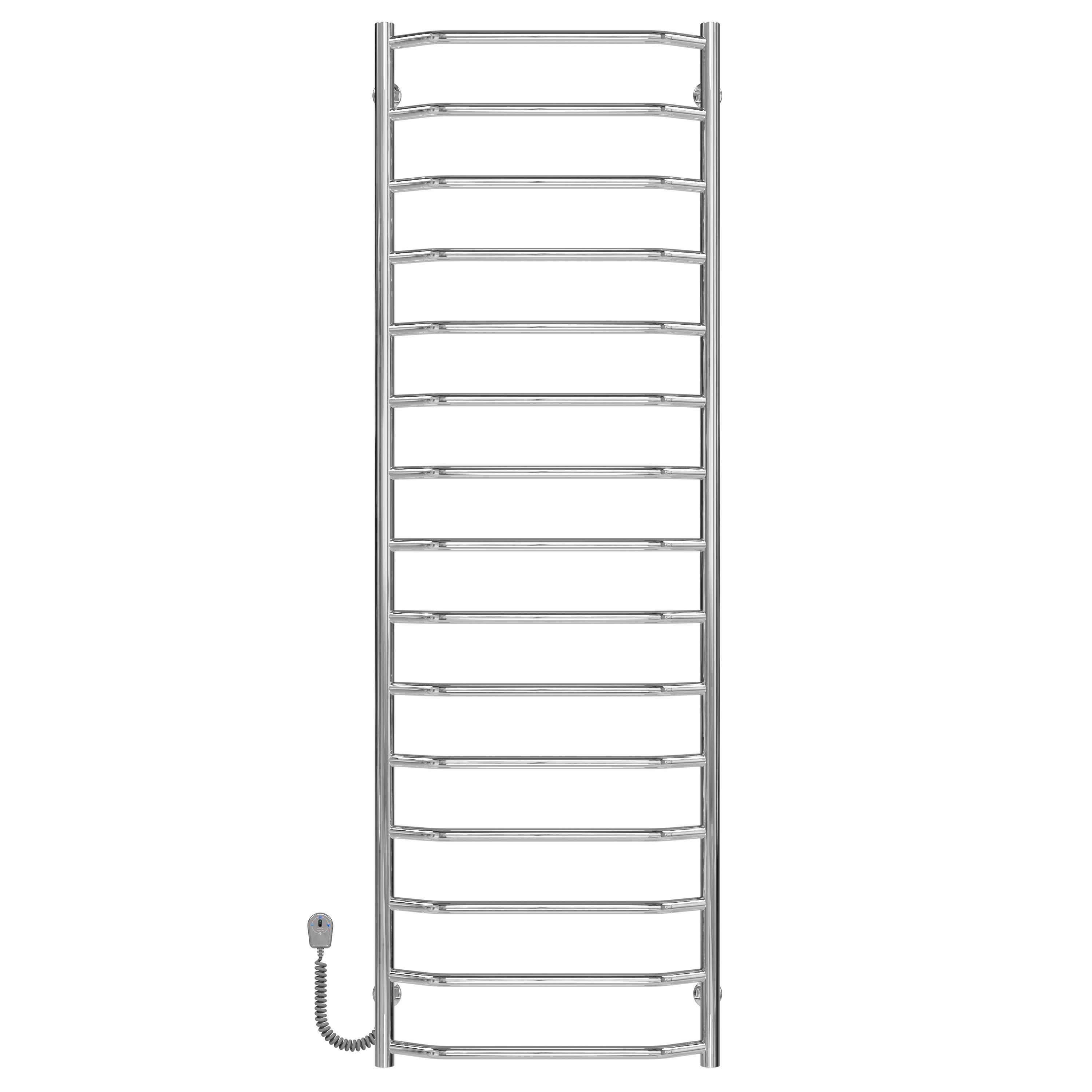 Полотенцесушитель электрический Deffi Трапеция П15 EF16 левое подключение нержавеющая сталь 500х1600 мм Хром (C.TR.160.50.15.ECL5)