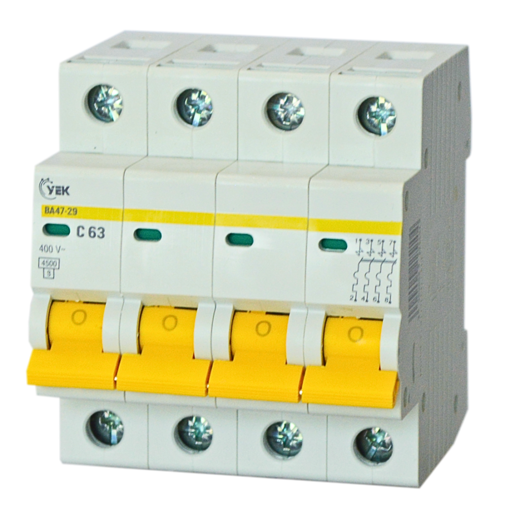 Выключатель автоматический УЕК ВА47-29 4P 63A 4,5кА C (MVA20-4-063-C-U)