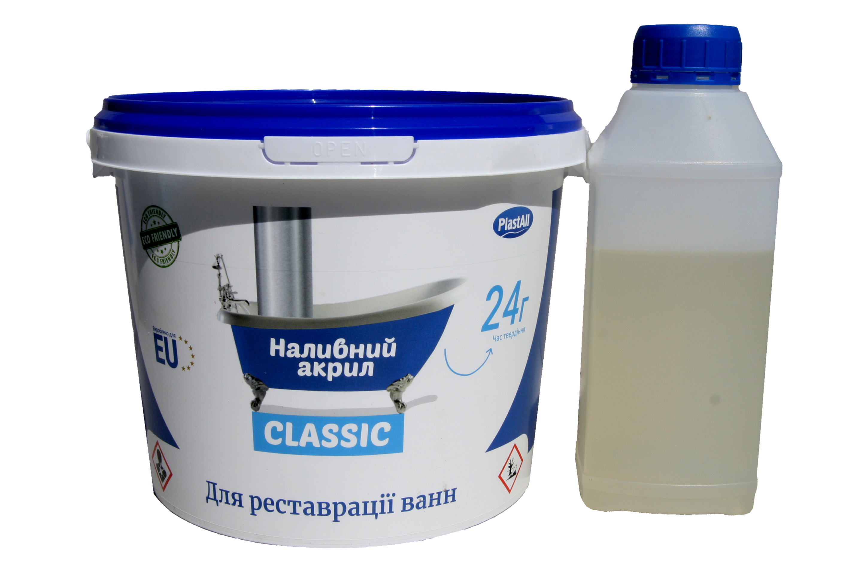 Акрил наливной жидкий для реставрации ванн Plastall Classic 1,7 м 3,3 кг (30827662)