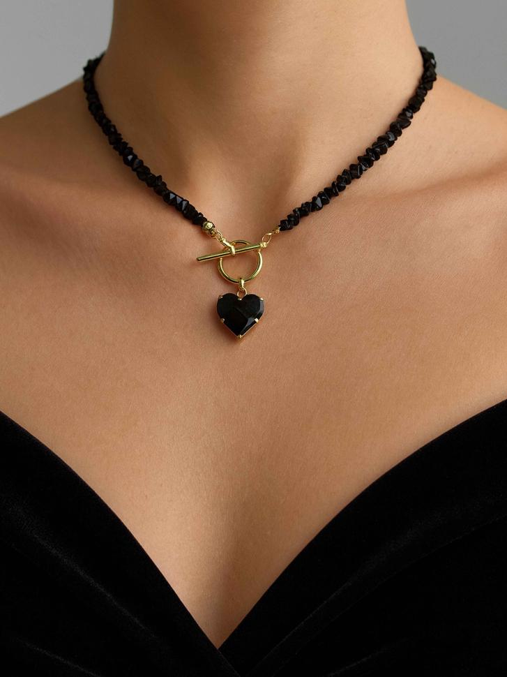 Кольє з чорним серцем (5556) - фото 5