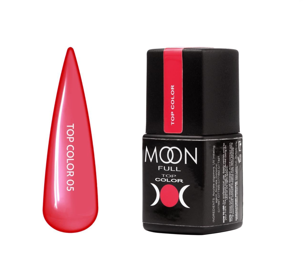 Топ цветной для гель-лака Moon Full Color Top Red №05 8 мл