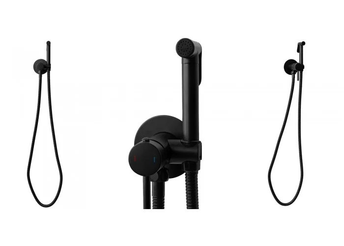 Душ гігієнічний прихованого монтажу Rea Loop Black (	REA-B8978) - фото 4