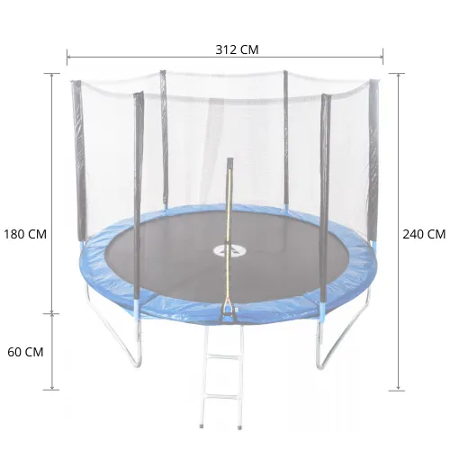 Батут детский Atleto с сеткой и стремянкой 435 см (21000300) - фото 12 Батут детский Atleto с сеткой и стремянкой 435 см (21000300) - фото 12