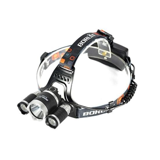 Ліхтар налобний RJ-3000 акумуляторний 3 діоди 2х18650 (ML-04670) - фото 2 Ліхтар налобний RJ-3000 акумуляторний 3 діоди 2х18650 (ML-04670) - фото 2