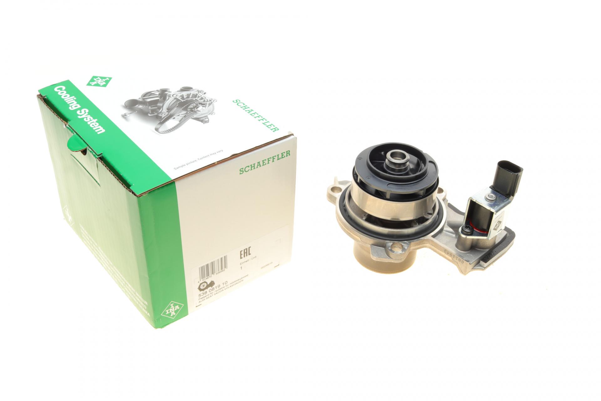 Водяная помпа INA Audi A1/Seat Ibiza/Skoda Fabia/Rapid/VW Polo 1.4TDI 14-R/B 4PT 7 лопастей (538 0819 10)