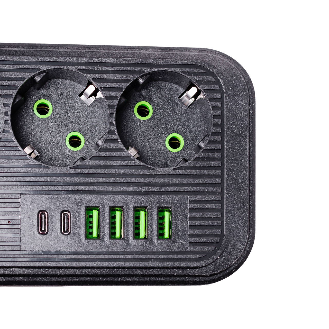 Подовжувач HP-5-20 F16 на 3 розетки з USB портами та кнопкою відключення 3,8 м Чорний (7438) - фото 4