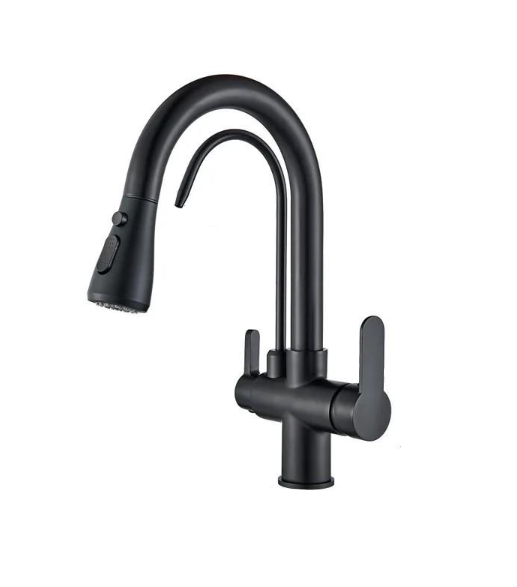 Смеситель для кухни Epelli Rozin Multi Aqua с фильтрованным подключением Черный (2204221312)