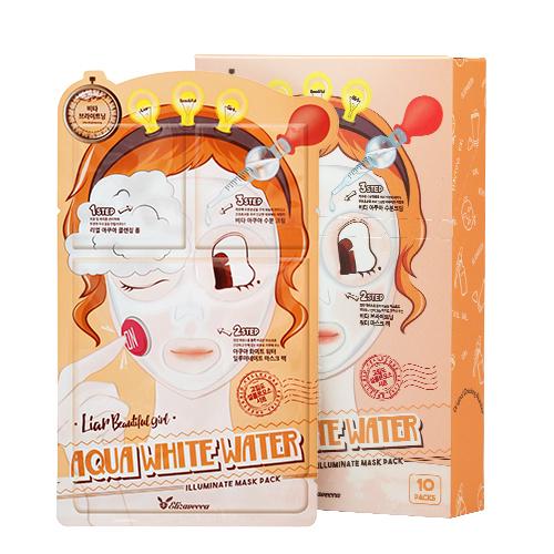 Маска трехступенчатая Elizavecca Aqua White Water Illuminate Mask Pack осветляющая и увлажняющая 10 шт по 25 мл