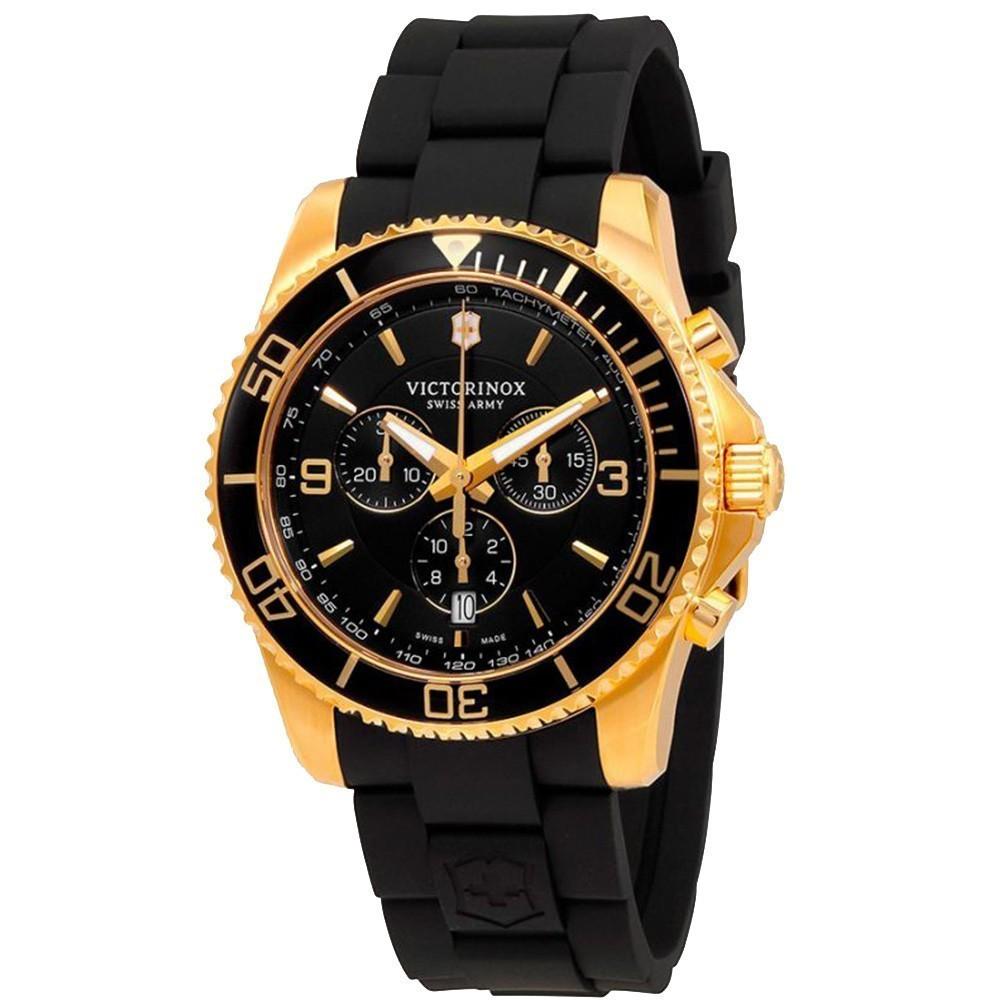 Наручний годинник чоловічий Victorinox Swiss Army Maverick Chrono кварцевий Gold (V249099) - фото 2