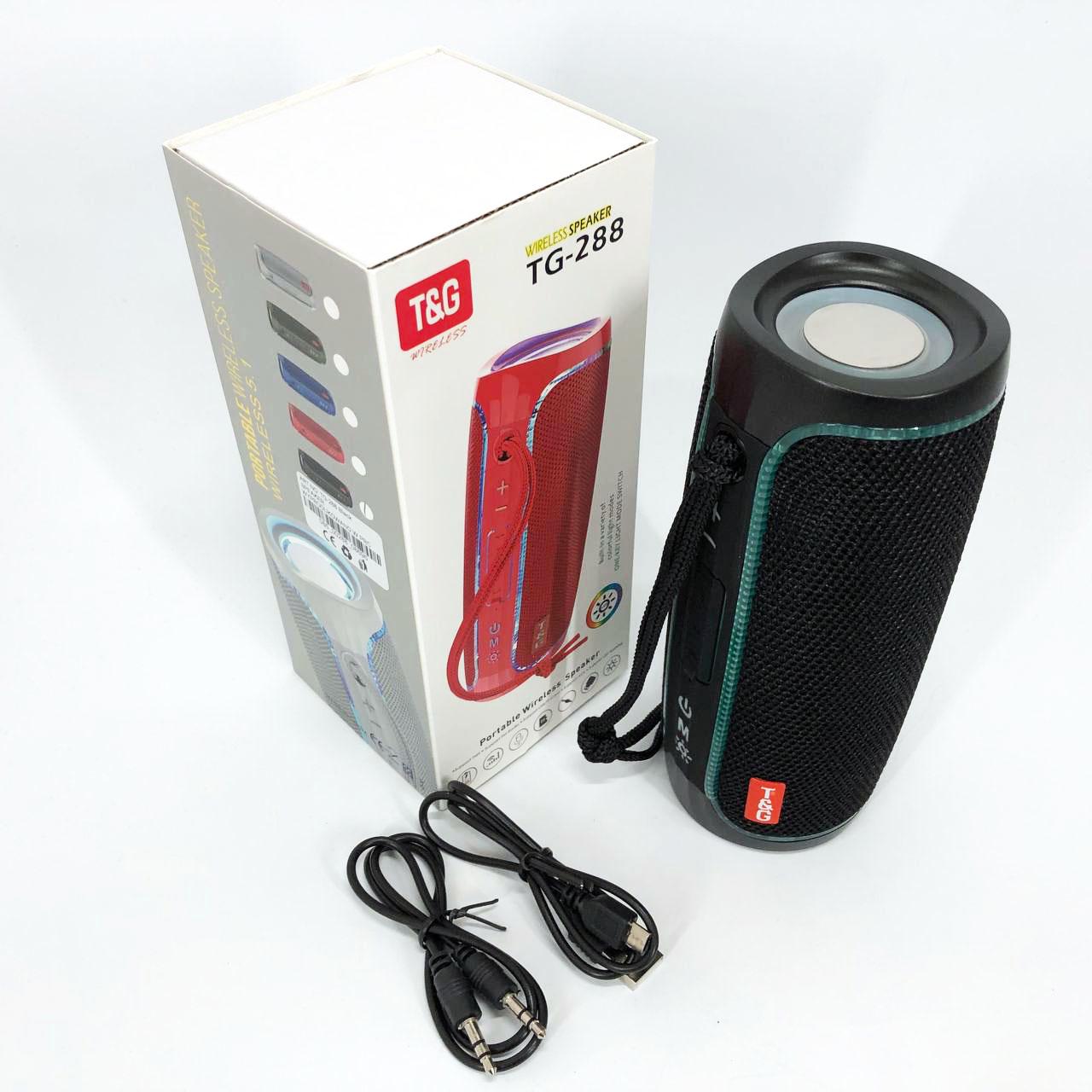 Портативна колонка Bluetooth з LED підсвічуванням Чорний (TG288) - фото 15 Портативна колонка Bluetooth з LED підсвічуванням Чорний (TG288) - фото 15