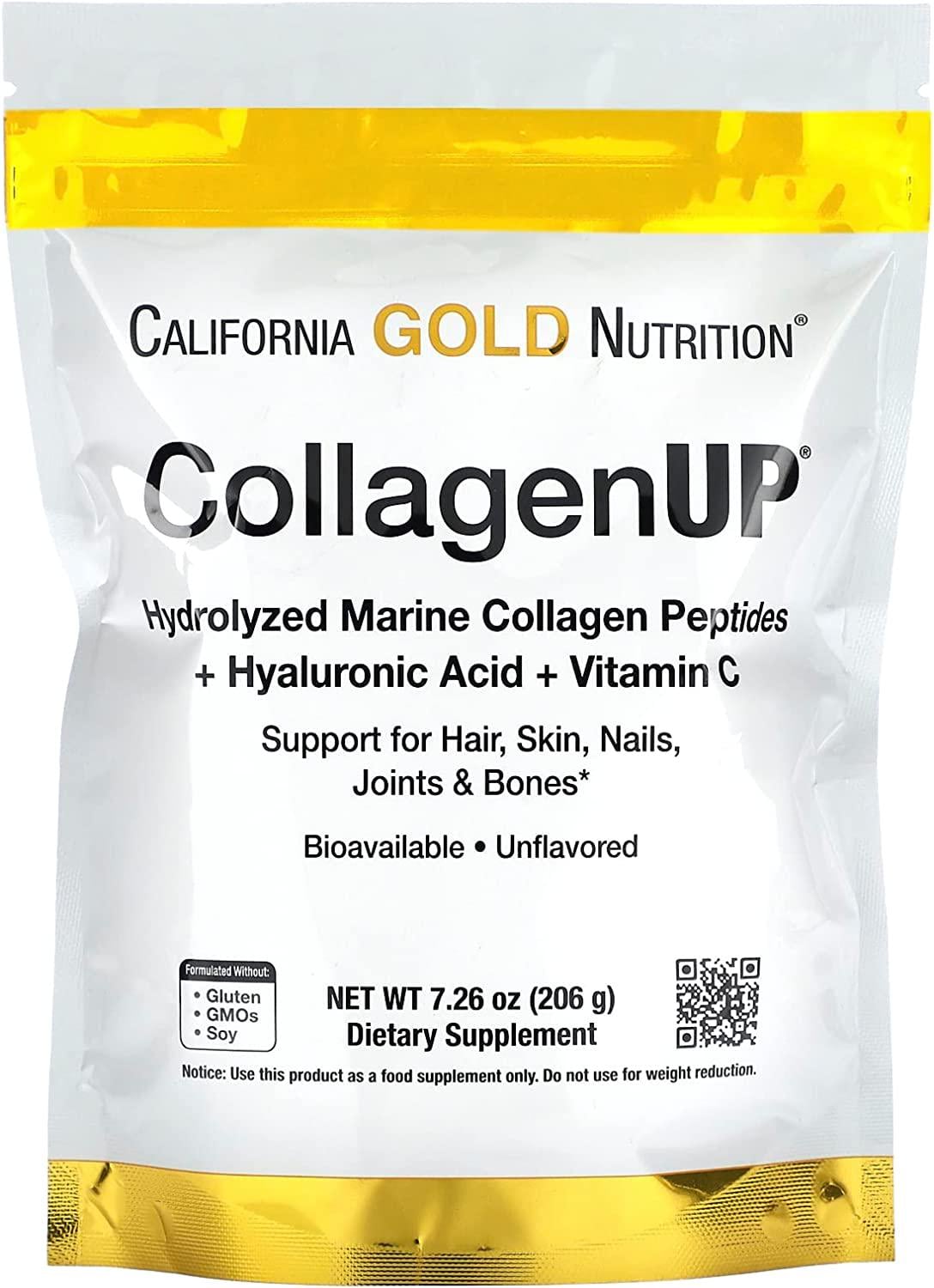 Комплекс для кожи и ногтей California Gold Nutrition CollagenUP 206 г Unflavored